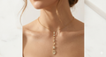 Edelstahl Y-Kette mit Hand der Fatima, Mond & Sternen – Gold